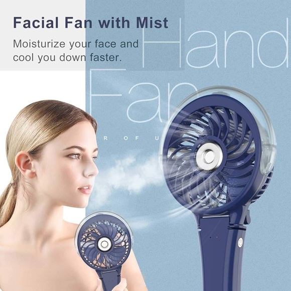 Tailgating Hand Fan Facial Mist + LED Light Exercise Travel Battery Op NEW! - Picture 11 of 16